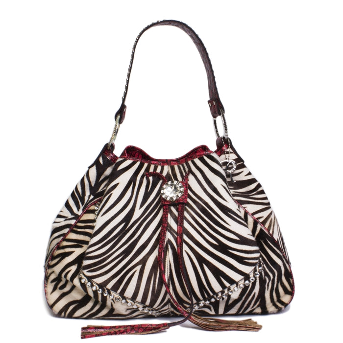 1211-SL- DRAWSTRING BAG W/ CRYSTALS