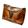 Longhorn Leather Cosmetic Bag